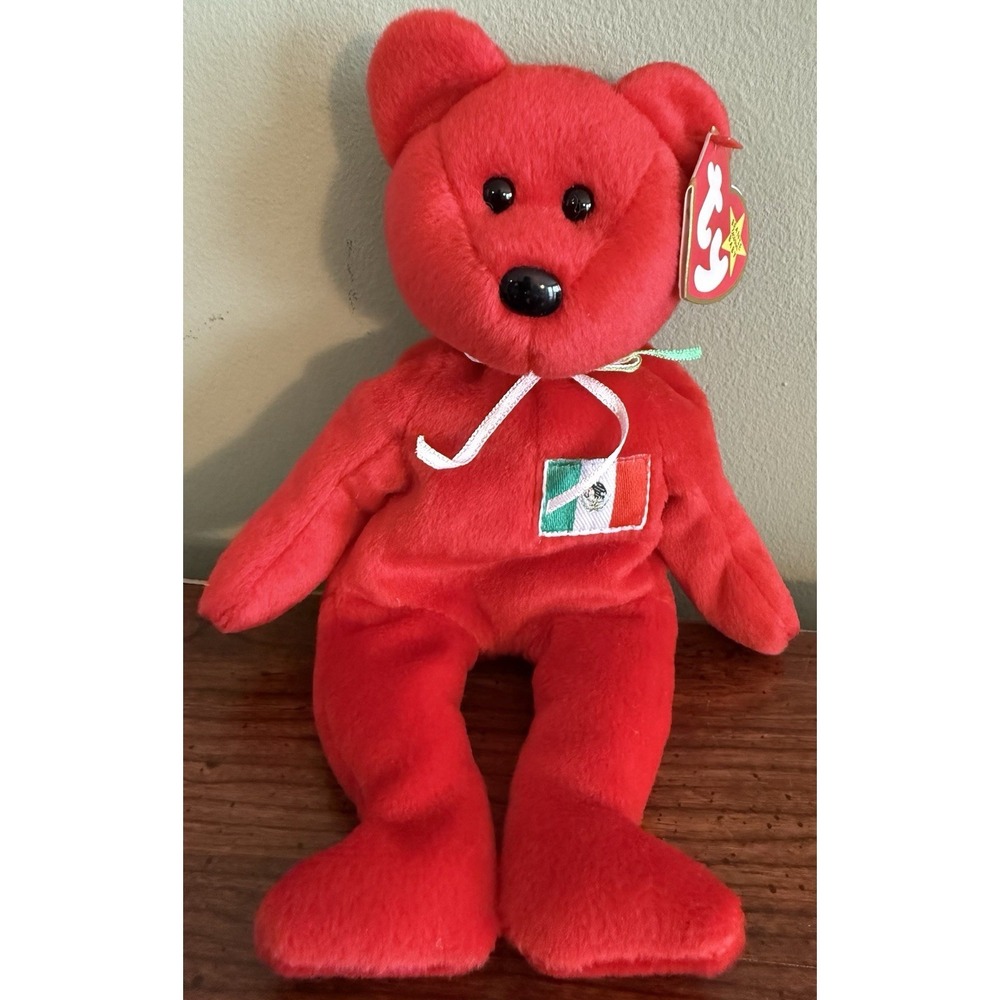 TY Beanie Baby 1999 Osito the Mexican Bear Red New